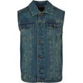 Jerseyweste URBAN CLASSICS "Herren Denim Vest" Gr. XXL, blau (lightblue) Herren Westen