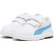 Sneaker PUMA "EVOLVE COURT V INF" Gr. 27, blau (puma white, regal blue, puma gold) Schuhe Sneaker