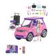 Barbie Bundle Big City, Big Dreams Transforming Vehicle Playset, Pink 2-Seater SUV Reveals Stage, Concert-Themed Accessories, Geschenk für 3 bis 7 Jahre, GYJ25 Job Dolls, Spielzeug ab 3 J