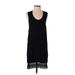 For Love & Lemons Casual Dress - Shift Scoop Neck Sleeveless: Black Print Dresses - Women's Size X-Small