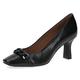 CAPRICE Damen Pumps Memotion aus Leder Stilettoabsatz Weite G, Schwarz (Black Nappa), 38 EU