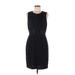 Saja Cocktail Dress - Sheath Crew Neck Sleeveless: Black Print Dresses - Women's Size 8