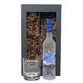 Regalo Personalised Dimple Glass Tumbler & Bottle of Vodka - Premium Vodka Design (Original Goose Vodka 35cl, Presentation Gift Box)