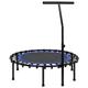 Festnight Fitness Trampoline with Handle Mini Trampoline Fitness Trampoline Rebounder for Adults w/Adjustable Foam Handle Mini Fitness Trampoline a indoor trampoline, 102 cm without safety pad