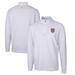 Men's Cutter & Buck White Harvard Crimson Football 150th Anniversary DryTec Traverse Stretch Quarter-Zip Pullover Top