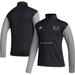 Men's adidas Black Miami Hurricanes Sideline AEROREADY Half-Zip Top