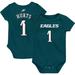 Newborn & Infant Jalen Hurts Green Philadelphia Eagles Mainliner Player Name Number Bodysuit