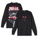 Unisex Bleacher Report x Mitchell & Ness Black Chicago Bulls World Tour Long Sleeve T-Shirt