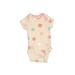 Gerber Organic Short Sleeve Onesie: Ivory Bottoms - Size 0-3 Month