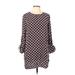 H&M Casual Dress - Shift Crew Neck 3/4 sleeves: Burgundy Dresses - Women's Size 10