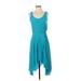 Calypso St. Barth Casual Dress - DropWaist: Blue Solid Dresses - Women's Size 2X-Small