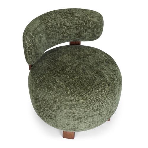 Sessel PLATON – Sessel, Tweed in Grün & Eschenholz