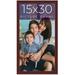 15X30 Dark Brown Real Wood Picture Frame Width 0.75 Inches | Interior Frame Depth 0.5 Inches | Dark Wood Traditional Photo Frame Complete With UV Acrylic Foam Board Backing & Hanging Hardware