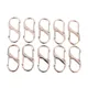 10pcs Stainless Steel S Type Carabiner With Lock Mini Keychain Hook Anti-Theft Outdoor Camping