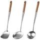 Hot XD-Wok Spatula and Ladle Skimmer Ladle Tool Set 17Inches Spatula for Wok 304 Stainless Steel