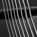 Thickness 2mm/3mm/4mm/5mm/6mm Stainless Steel Link Classic Curb Necklace Chain for Men Women Jewelry