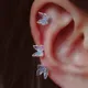1PC Titanium Steel Butterfly Stud Earrings For Women Acrylic Surgical Steel Screw Piercing Tragus