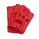 New Arrival Mens Leather Gloves Driving Unlined Goatskin Half Finger Gloves Fingerless Gym Fitness