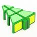 2pcs Christmas Tree Shape Cube Fun Cubes Educational Toys Christmas Gift for Children Kids (Black+Green)