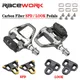 RACEWORK ultra light carbon fiber textured Racing bicycle pedal is suitable for SPD/Keo self-locking