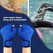 Mairbeon 1 Pair Swimming Gloves Water Resistance Adjustable Wrist Strap Half Finger Aquatic Swimming Webbed Gloves for Water Sports