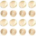 40 Pcs 2 Styles Wavy Disc Spacer Beads Real 18K Gold Plated Brass Flat Round Twist Spacers Curved Brass Spacer Beads for Bracelet Necklace Earring Jewelry Making