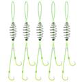 5pcs Fishing Accessories Silver Carp And Bighead Fishing Rig Carp Fishing With PE Line Fluorescent Hook Carbon Steel Fishing Hook Barbed Double Hook Fishing Gear 10#