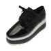 dmqupv Slip On Sneakers Women Wide Width Arch Support women s Shoes Fashion Sneakers Low Top Tennis Shoes Lace up Casual Shoes Black 38