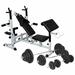 Htovila Weight Bench with Weight Rack Barbell and Dumbbell Set 264.6 lb