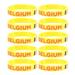 10 Pcs Flag Printed Country Silicone Wristband Fashion Sports Bracelet Hand Ring Wristband for Sports Game Football Match(Belgium)