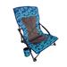 Collapsible Beach Chair with Cup Holder Storage Bag Included - Right