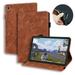 K-Lion Folio PU Leather Case for Kindle Fire Max 11 Case (13th Generation 2023 Release) Shockproof No-Slip Dropproof Multi-Angle Stand Case Fashion Embossed Card Slot Case Cover Brown