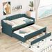 Twin Size Upholstered Daybed with Trundle and 3 Drawers