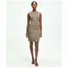 Brooks Brothers Women's Wool-Blend Sequined Herringbone Shift Dress | Brown | Size 8