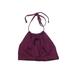 Carmen Marc Valvo Swimwear Swimsuit Top Burgundy Solid Swimwear - Women's Size Medium