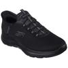Slip-On Sneaker SKECHERS "SUMMITS-HIGH RANGE", Herren, Gr. 39, schwarz, Textil, casual, Schuhe, Slipper, Freizeitschuh, Halbschuh in veganer Verarbeitung