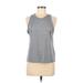 Nike Active Tank Top: Gray Print Activewear - Women's Size Medium