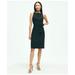 Brooks Brothers Women's Sleeveless Fine Twill Crepe Sheath Dress | Black | Size 8