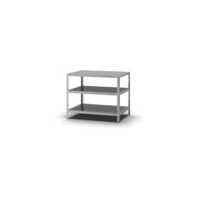 PROREGAL Fachbodenregal Schraubsystem | Grundregal | HxBxT 80x100x60cm | 3 Ebenen | Fachlast 200 kg | Beidseitig nutzbar | Verzinkt Image