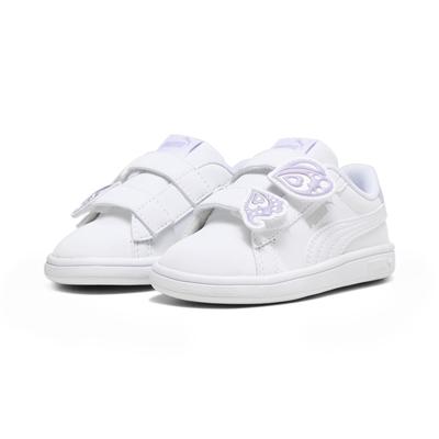 Sneaker PUMA "PUMA Smash 3.0 Sneakers Mädchen", Kinder, Gr. 20, lila (weiß vivid violet silber lila metallic), Obermaterial: Textil, Synthetik; Futter: Textil; Innensohle: Textil; Laufsohle: Gummi, Schuhe Image