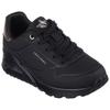 Sneaker SKECHERS "ESS - STREET GIRLS", Kinder, Gr. 37, schwarz (schwarz, uni), Lederimitat, casual, Schuhe, Freizeitschuh mit gepolster.Schaftrand, Größenschablone zum Download
