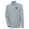 Men's Antigua Gray Charlotte Hornets Steamer Quarter-Snap Pullover Top