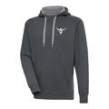 Men's Antigua Charcoal The Rock Victory Pullover Hoodie