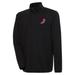 Men's Antigua Black Portland Trail Blazers Steamer Quarter-Snap Pullover Top