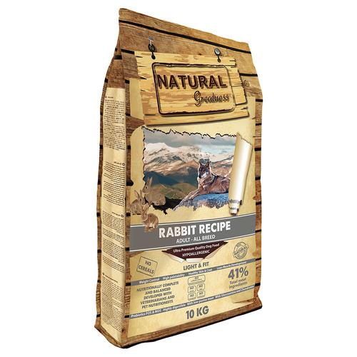 10kg Natural Greatness Light Kaninchen Hundefutter trocken