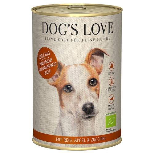 6x 400g Dog´s Love Bio Rind Hundefutter nass