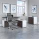 Huckins 5 Piece L-Shape Writing Desk Office Set w/ Chair Wood in Gray/White Laurel Foundry Modern Farmhouse® | Wayfair
