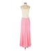 Ella Moss Casual Dress - A-Line Scoop Neck Sleeveless: Pink Chevron/Herringbone Dresses - Women's Size Small