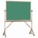 AARCO Reversible Free Standing Chalkboard Porcelain/Wood in Black/Brown/Green | 48 H x 72 W x 0.5 D in | Wayfair RS4872G