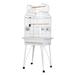 Tucker Murphy Pet™ Chardell Small Victorian Top Welded Bar Design Bird Cage Iron, Stainless Steel in Gray/White | 62 H x 17 W x 22 D in | Wayfair